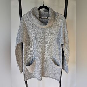 Soft Surroundings So Cozy Cowl Neck Gray Tunic Pullover Sweater Size Small